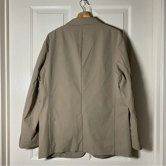 Uniqlo AirSense Men's Blazer Ultra Lightweight Minimalist Beige Size Large L - Picture 7 of 11